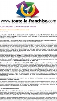 POUR CHD-EXPERT, LA MUTATION EST EN MARCHE - 2ème partie du dossier consacré à la restauration rapide