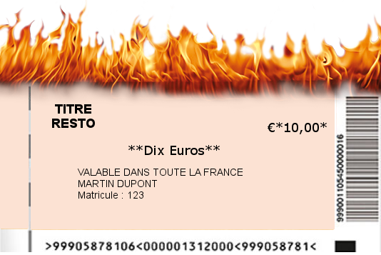 Titre restaurant enflamé