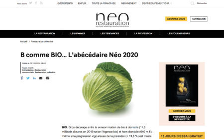 [ LA PRESSE PARLE DE NOUS ] B comme BIO… L’abécédaire Néo 2020